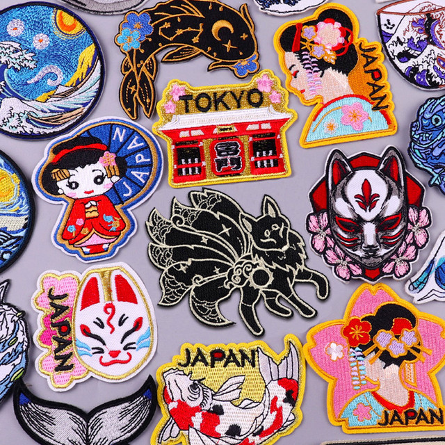 Japanese Anime Parches Iron On Patches For Clothing Thermoadhesive Patches  On Clothes DIY Embroidery/Fusible Patch For Clothes